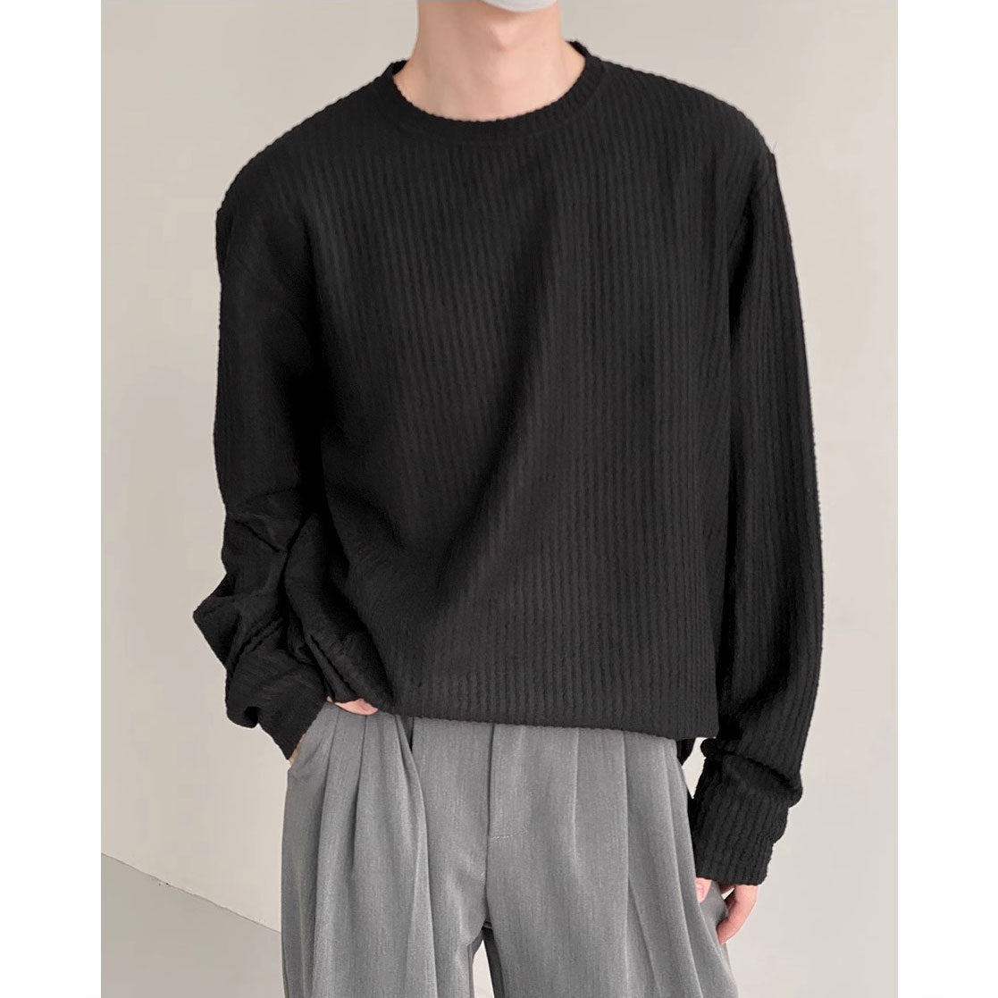 Men's Autumn Loose Casual Bottoming Shirt