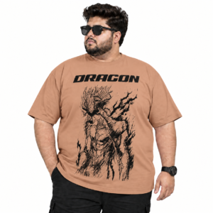 Men’s Premium Plus Size Cotton T-Shirt in Warm Terracotta - 4XL