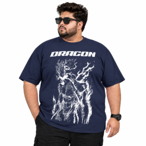 Men’s Premium Cotton Plus Size T-Shirt in Midnight Navy - 4XL