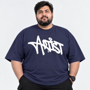 Heavyweight Classic Crew Neck T-Shirt in Deep Navy Blue - 3XL