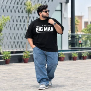 3XL Black Relaxed Fit Oversized Men Graphic T-Shirt