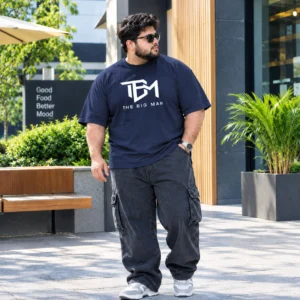 Men 2XL Navy Blue Big Man T-Shirt