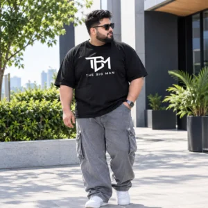3XL Black Oversized Graphic Loose Casual Tee