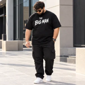 3XL Black Oversized Casual Drop Shoulder Tee